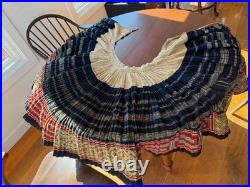 Very Rare Antique Chinese Early 20th C Cotton Hand Made Ethnic Skirt 34 Waist