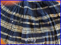 Very Rare Antique Chinese Early 20th C Cotton Hand Made Ethnic Skirt 34 Waist