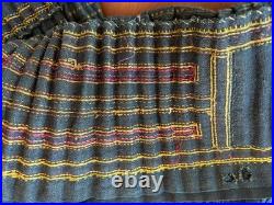 Very Rare Antique Chinese Early 20th C Cotton Hand Made Ethnic Skirt 34 Waist