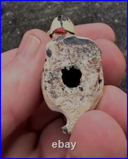 Very Rare Antique Cold Painted Metal Dismal Desmond Dalmatian Dog Figure