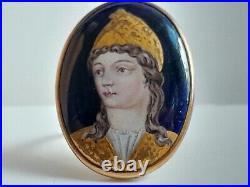Very Rare, Antique French Louis XVI Early Limoges Porcelain 10ct Gold Ring Very Rare, Antique French Louis XVI Early Limoges Porcelain 10ct Gold Ring