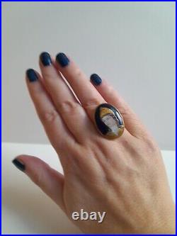 Very Rare, Antique French Louis XVI Early Limoges Porcelain 10ct Gold Ring Very Rare, Antique French Louis XVI Early Limoges Porcelain 10ct Gold Ring