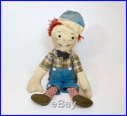 Very Rare Antique Toy P. F. Volland Raggedy Ann & Andy Dolls Circa Early 1920's