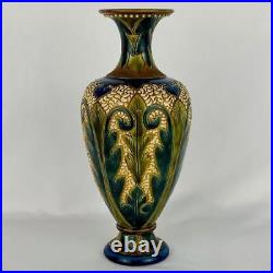 Very Rare Antique Vase c1871-4 Fulham CJC Pottery Signed by Jean Cazin 27.5cm