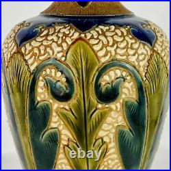 Very Rare Antique Vase c1871-4 Fulham CJC Pottery Signed by Jean Cazin 27.5cm