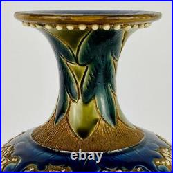 Very Rare Antique Vase c1871-4 Fulham CJC Pottery Signed by Jean Cazin 27.5cm