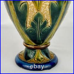 Very Rare Antique Vase c1871-4 Fulham CJC Pottery Signed by Jean Cazin 27.5cm