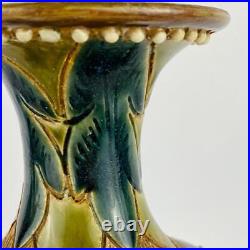 Very Rare Antique Vase c1871-4 Fulham CJC Pottery Signed by Jean Cazin 27.5cm