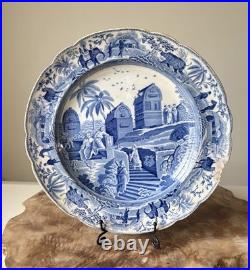 Very Rare Antique c1809 Early Spode'Caramanian' Pearlware Transfer-ware Plate