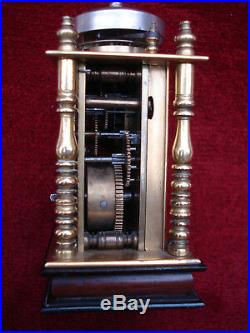 Very Rare Early 19th C Gilt Brass Japanese Bracket Or Table Clock Makura Dokei