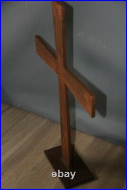 Very Rare Early 19th Large Iron church cross. Crucifix, Grave Marker