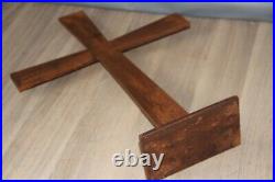 Very Rare Early 19th Large Iron church cross. Crucifix, Grave Marker