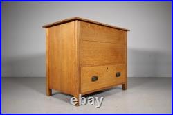 Very Rare Early Heals Antique Mule Chest with Original Interior Stamped