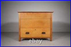 Very Rare Early Heals Antique Mule Chest with Original Interior Stamped
