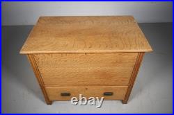 Very Rare Early Heals Antique Mule Chest with Original Interior Stamped