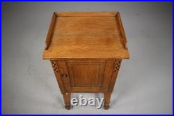 Very Rare Early Heals Antique Oak Bedside Cabinet