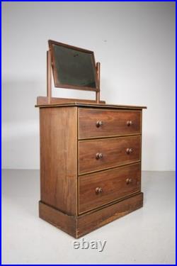 Very Rare Early Heals Original Painted Antique Dressing Chest