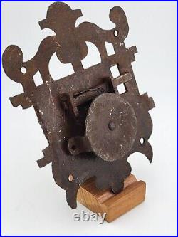 Very Rare Early Large Antique 17th or 18th c. Hand Wrought Iron Lock Mechanism