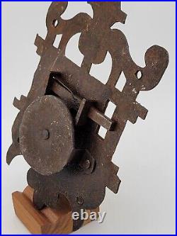 Very Rare Early Large Antique 17th or 18th c. Hand Wrought Iron Lock Mechanism