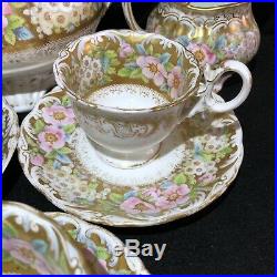 Very Rare Early Victorian William Adams Rococo Teaset with Bird Spout, c. 1840