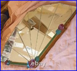 Very Rare! Original Antique Birth of Art Deco Movement Fan Mirror Circa 1910/20s