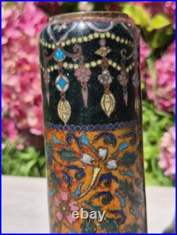 Very Rare Pair of Japanese Cloisonne Vases manner of early Namikawa Yasuyuki