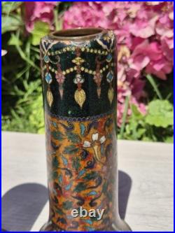 Very Rare Pair of Japanese Cloisonne Vases manner of early Namikawa Yasuyuki