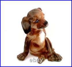 Very Rare Royal Doulton Antique Puppy, Seated Hn 128 Perfect