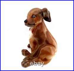 Very Rare Royal Doulton Antique Puppy, Seated Hn 128 Perfect