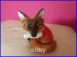 Very Rare Royal Doulton Figurine Fox In Hunting Dress Hn 100 Excellent