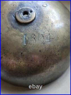 Very Rare Very Large And Early Bronze Lantern Clock Bell Dated 1604 In Two Place Very Rare Very Large And Early Bronze Lantern Clock Bell Dated 1604 In Two Place
