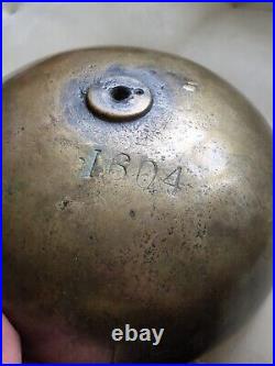 Very Rare Very Large And Early Bronze Lantern Clock Bell Dated 1604 In Two Place Very Rare Very Large And Early Bronze Lantern Clock Bell Dated 1604 In Two Place