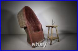 Very Rare Welsh Early 19th Century Antique Lip-Work Armchair