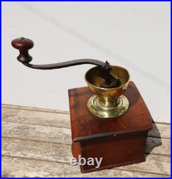 Very early American Coffee Mill Grinder F. W. Ehlis Antique and Rare Beautiful