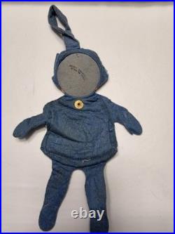 Very rare Antique 1920s, (1925) felt flapper doll purse with detailed