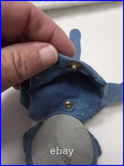 Very rare Antique 1920s, (1925) felt flapper doll purse with detailed