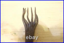 Very rare small early antique 6 tine elver eel spear