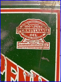 Vintage Antique Early Rare 5 Gallon Real Penn Motor Oil Can Warren PA