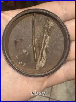Vintage Antique Emblem Motorcycle Pin Pocket Mirror Celluloid Rare Folkart Early