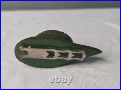 Vintage Antique Green Bakelite Hair Barrette Bird RARE