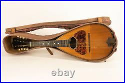 Vintage Antique Late1800's Early1900's Washburn Bowlback Mandolin With RARE CASE