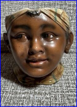 Vintage Bisque Servant Girl /Boy Tobacco Jar 1920s RARE Antique Collectible
