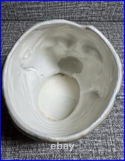 Vintage Bisque Servant Girl /Boy Tobacco Jar 1920s RARE Antique Collectible