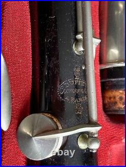Vintage Buffet Crampon Bb Clarinet antique integral barrel early wooden rare