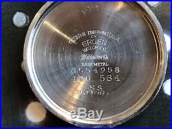 Vintage Gruen pilots mens wristwatch Rare early 24hr dial 420 pan am sector dial