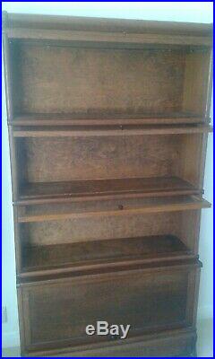 Vintage Rare 4 Tier Globe Wernicke Library Bookcase Early 20th Century