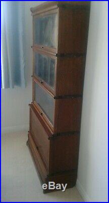 Vintage Rare 4 Tier Globe Wernicke Library Bookcase Early 20th Century