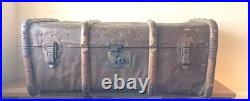 Vintage Steamer Trunk Luggage Chest with Rare Original Inner Lift-Out Tray