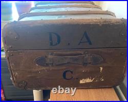 Vintage Steamer Trunk Luggage Chest with Rare Original Inner Lift-Out Tray