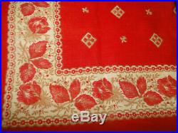 Vintage WONDERFUL RARE ANTIQUE EARLY TURKEY RED BANDANA WORKWEAR 19 x18.5